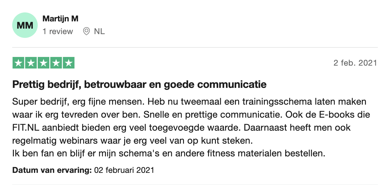 Martijn review FIT.nl